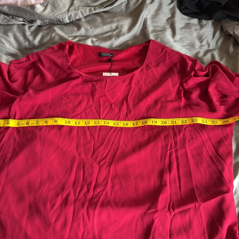 **NEW** ACEVOG Womens Casual Scoop Neck Loose Top 3/4 Sleeve - Picture 8 of 9